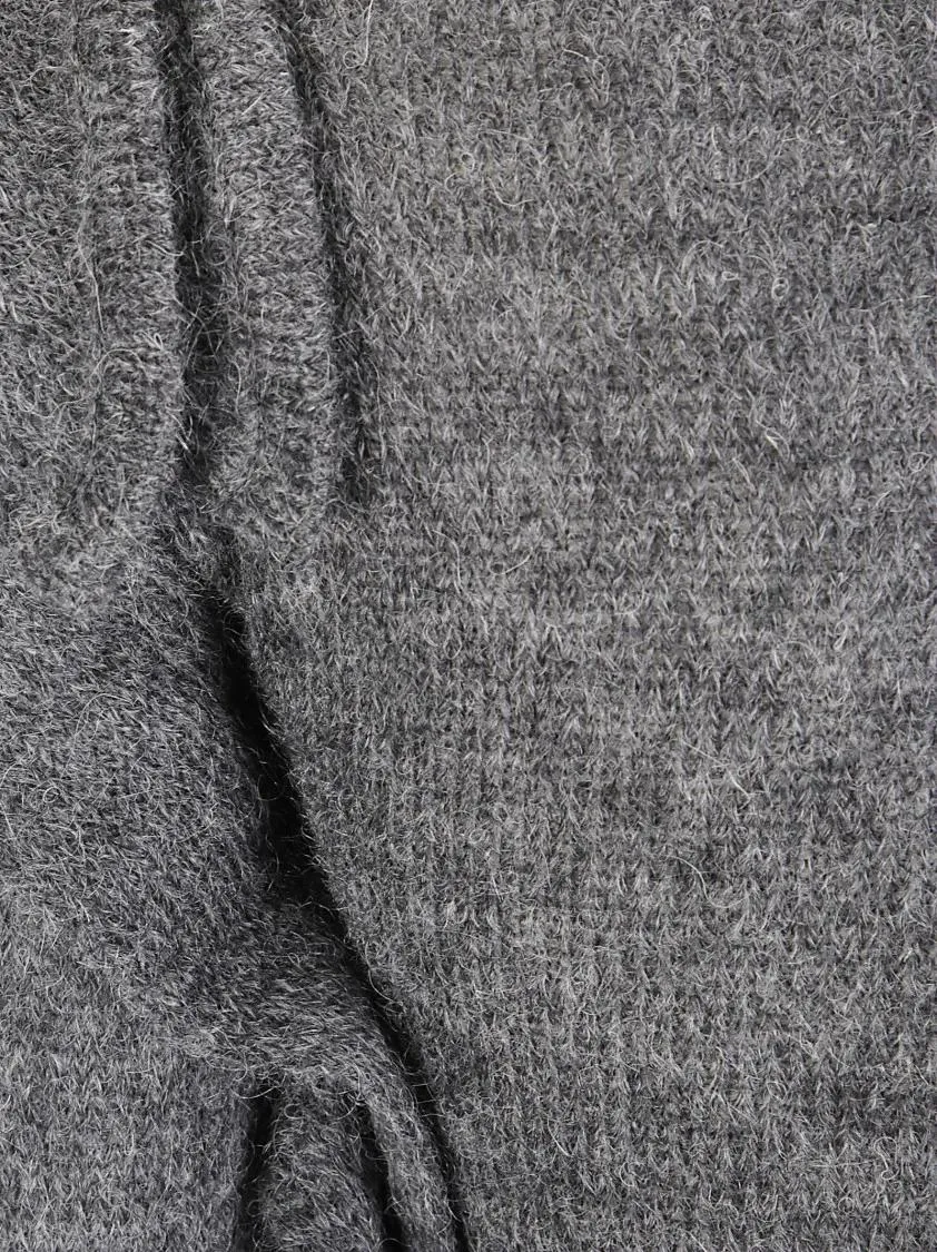 Niccolò Pasqualetti - Relaxed Fit Knit Sweater With Classic Round Neckli - Größe M - grau – Bild 2