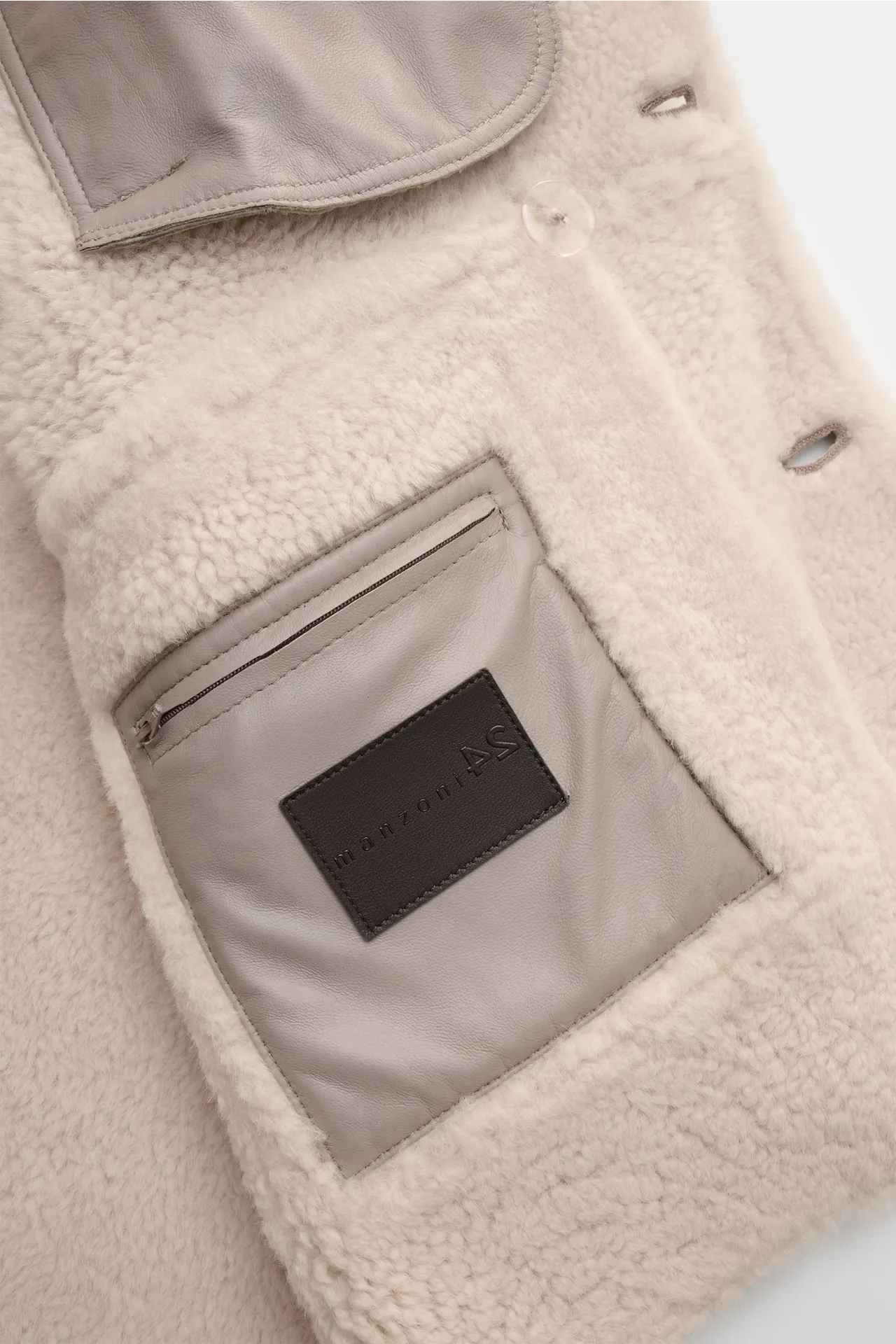 Manzoni 24 - Herren - Lammfelljacke hellgrau – Bild 6