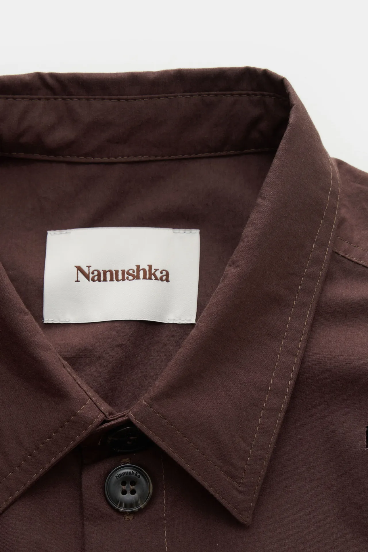 Nanushka - Herren - Overshirt 'Jari' dunkelbraun – Bild 2