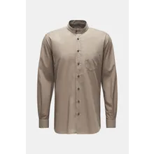 Weber+Weber - Herren - Casual Hemd %27Vintage Popeline Collar Shirt%27 Grandad-Kragen khaki Weber+Weber - Herren - Casual Hemd %27Vintage Popeline Collar Shirt%27 Grandad-Kragen khaki