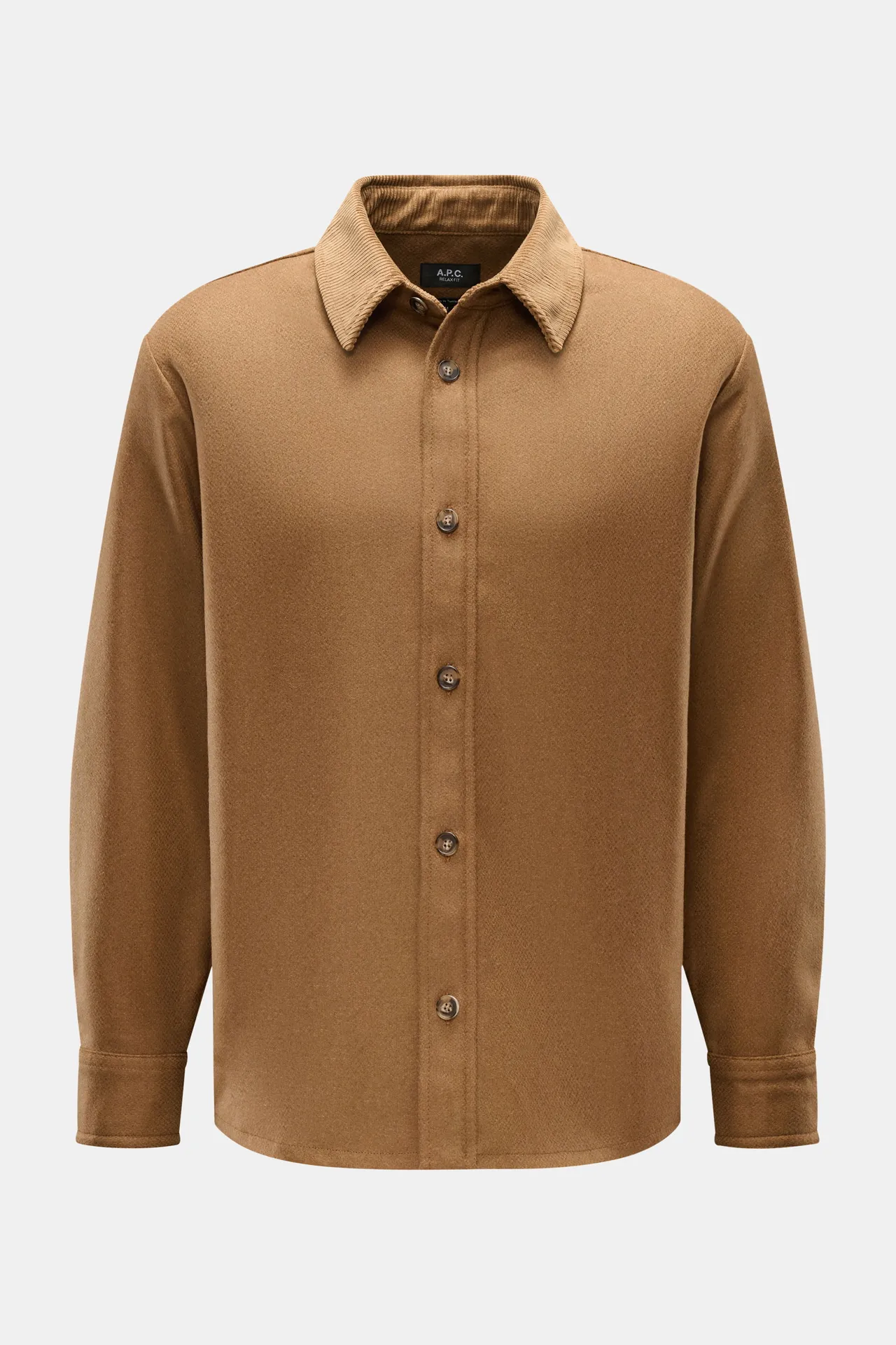 A.P.C. - Herren - Casual Hemd %27Bernardo%27 Kent-Kragen hellbraun A.P.C. - Herren - Casual Hemd %27Bernardo%27 Kent-Kragen hellbraun