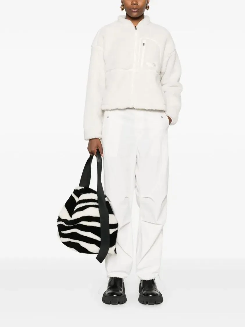 The North Face - Cropped Plush Fleece Sweater - Größe M - weiß – Bild 3