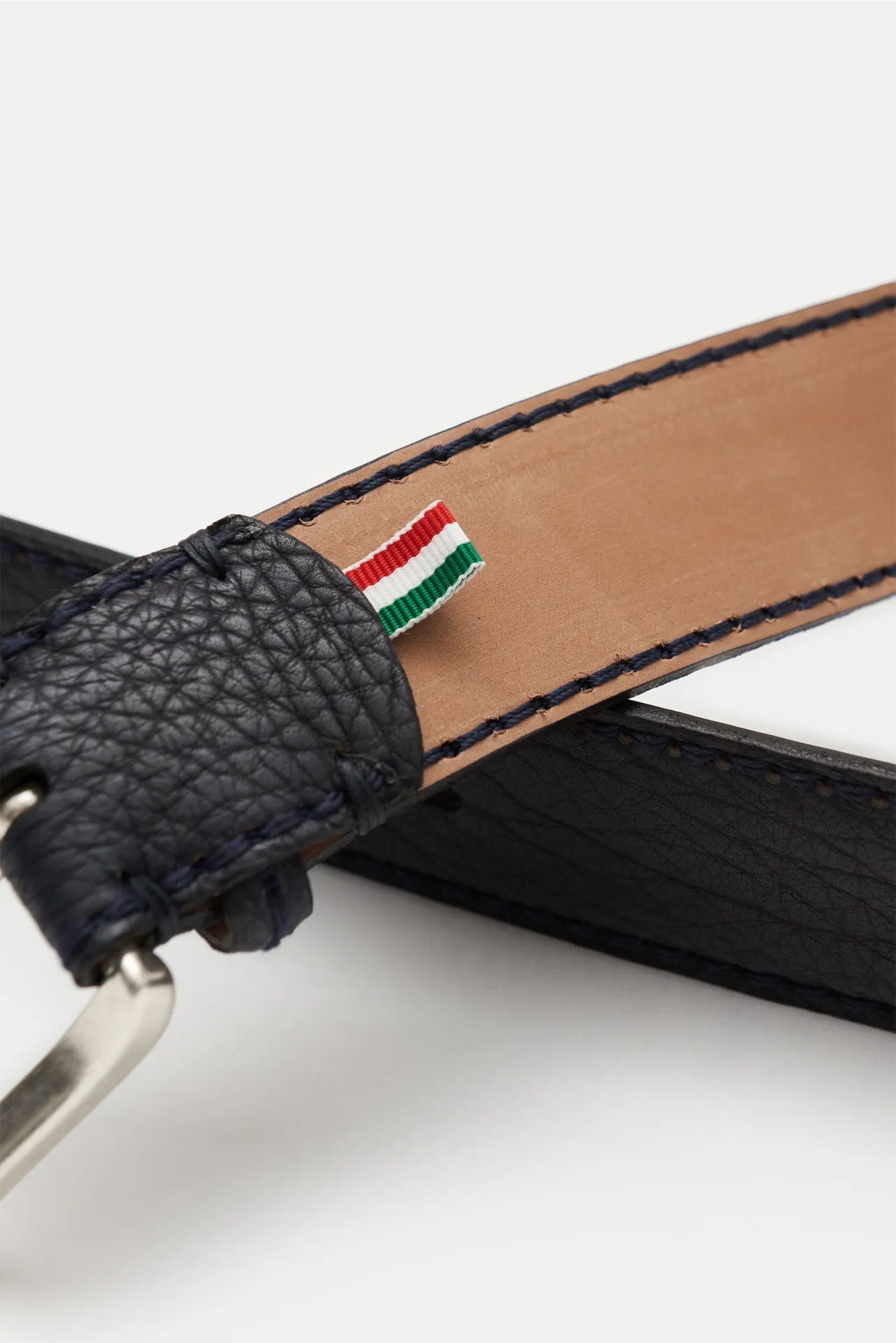 Fausto Colato - Herren - Gürtel Bisonleder navy – Bild 4