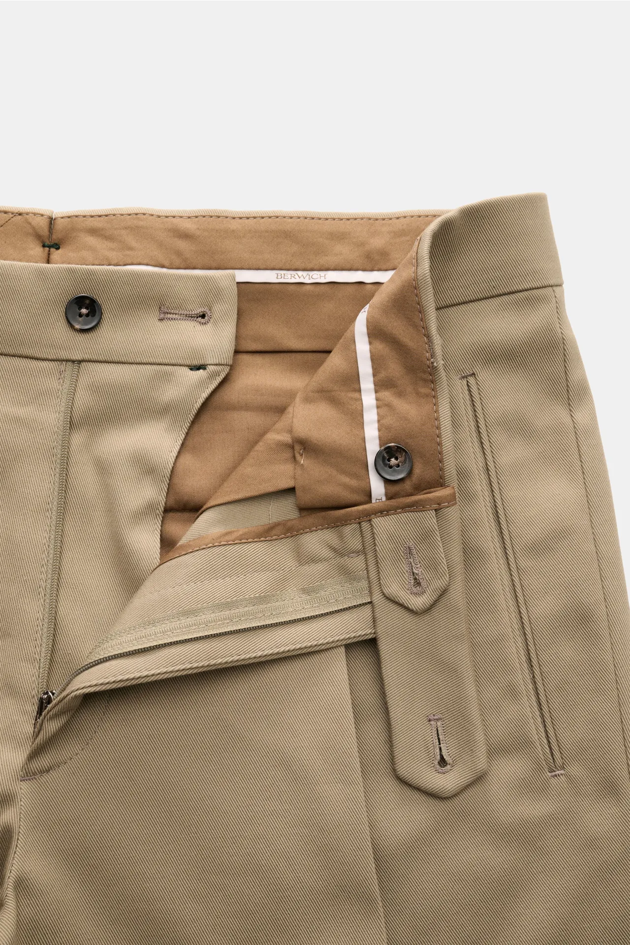 Berwich - Herren - Baumwollhose 'Retro Long' taupe – Bild 3