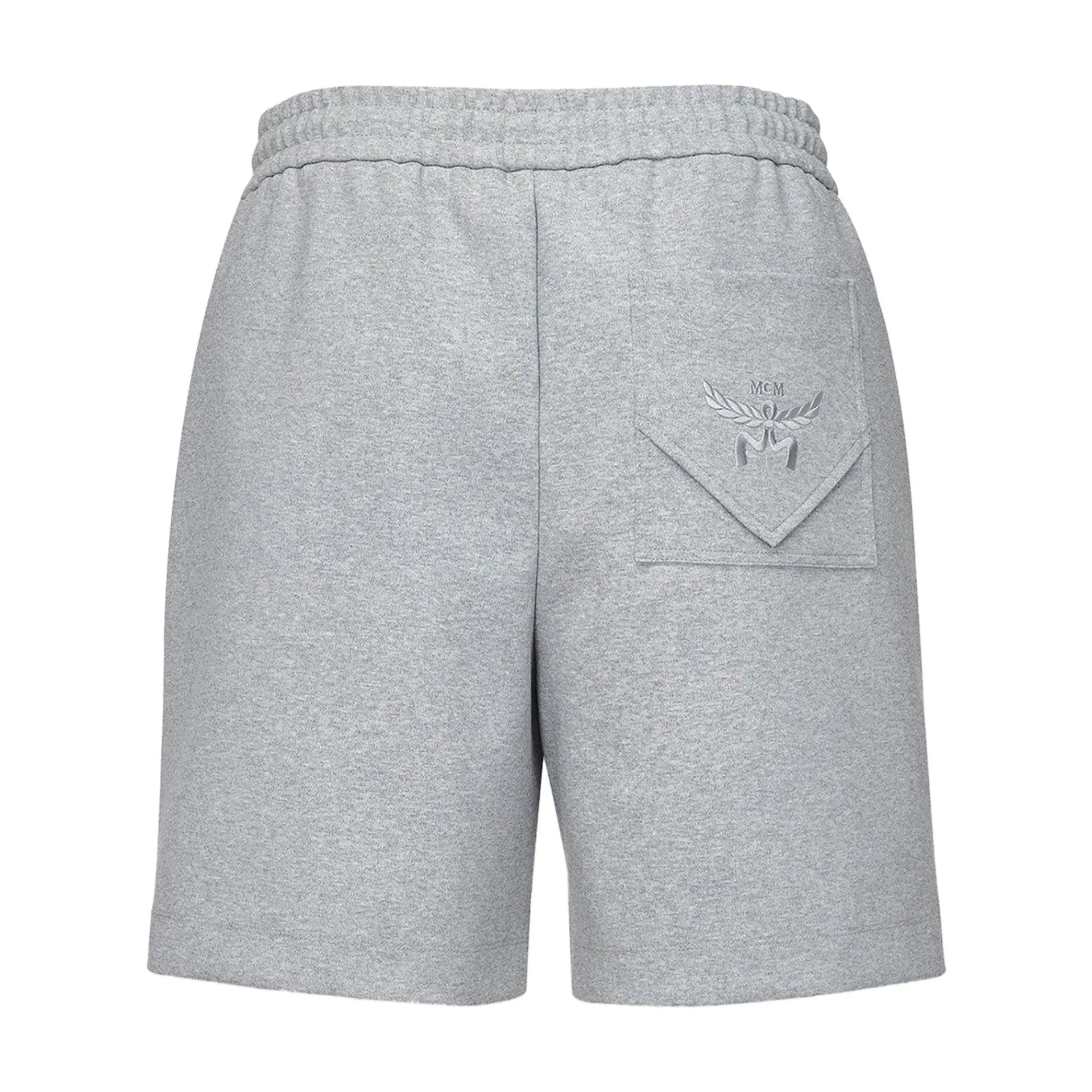 MCM - Sweatpants Shorts Essential aus Romanit mit Logo - Größe XL - grau – Bild 3