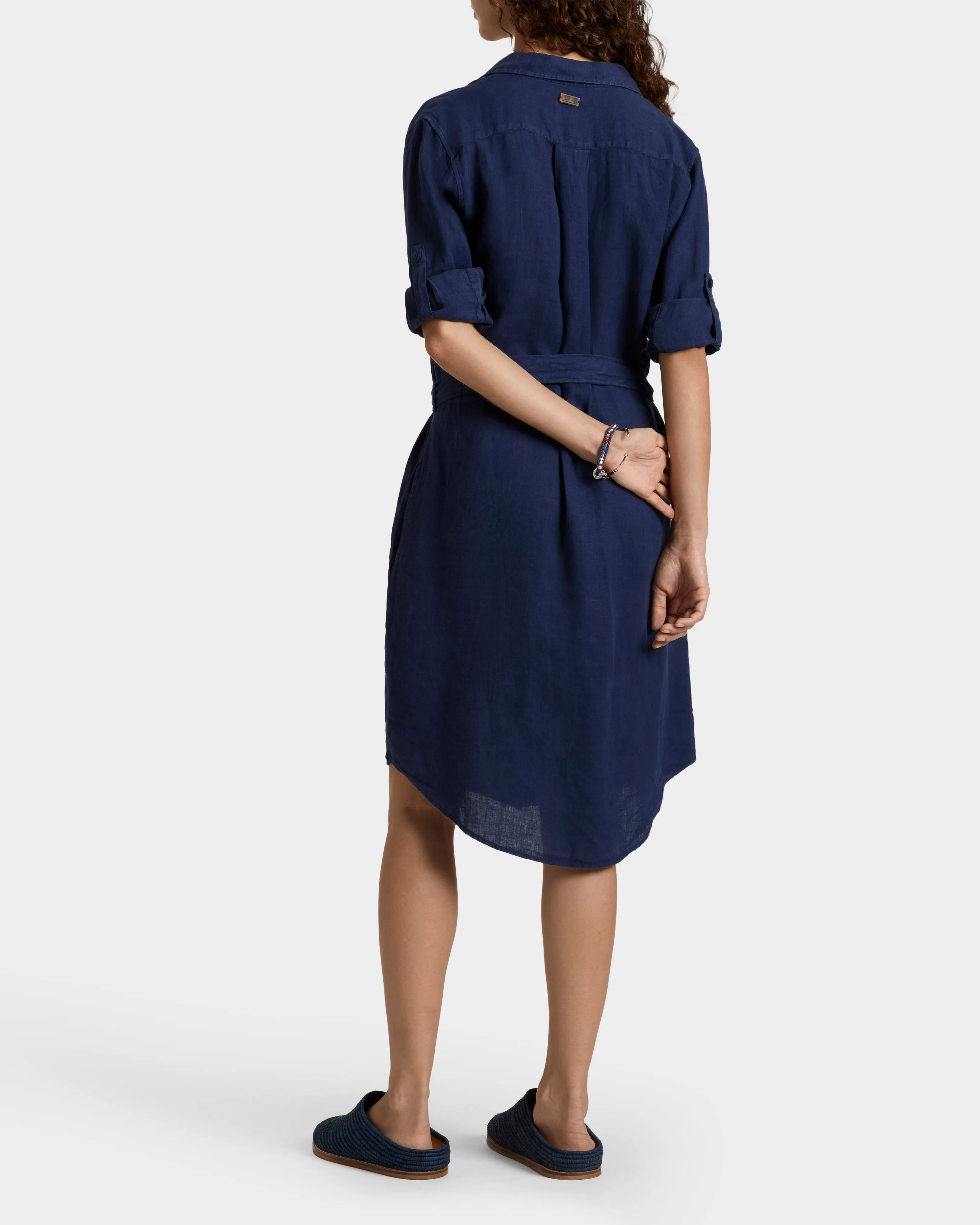 Vilebrequin - Solid Hemdkleid Aus Leinen Für Damen - Kleid - Ludovie - Blau - Größe XS – Bild 4