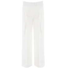 Le Tricot Perugia - Wide Trousers With Elasticated Waistband - Größe 44 - weiß Le Tricot Perugia - Wide Trousers With Elasticated Waistband - Größe 44 - weiß