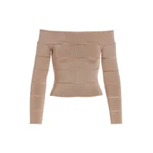 Alexandre Vauthier - Fitted Off-Shoulder Viscose Knit Top - Größe 36 - pink Alexandre Vauthier - Fitted Off-Shoulder Viscose Knit Top - Größe 36 - pink