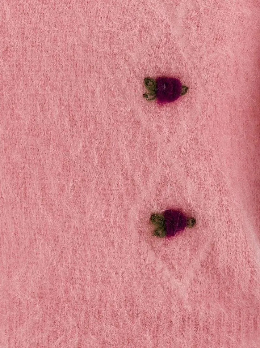 Alessandra Rich - 'Carded Mohair' Sweater - Größe 38 - pink – Bild 2