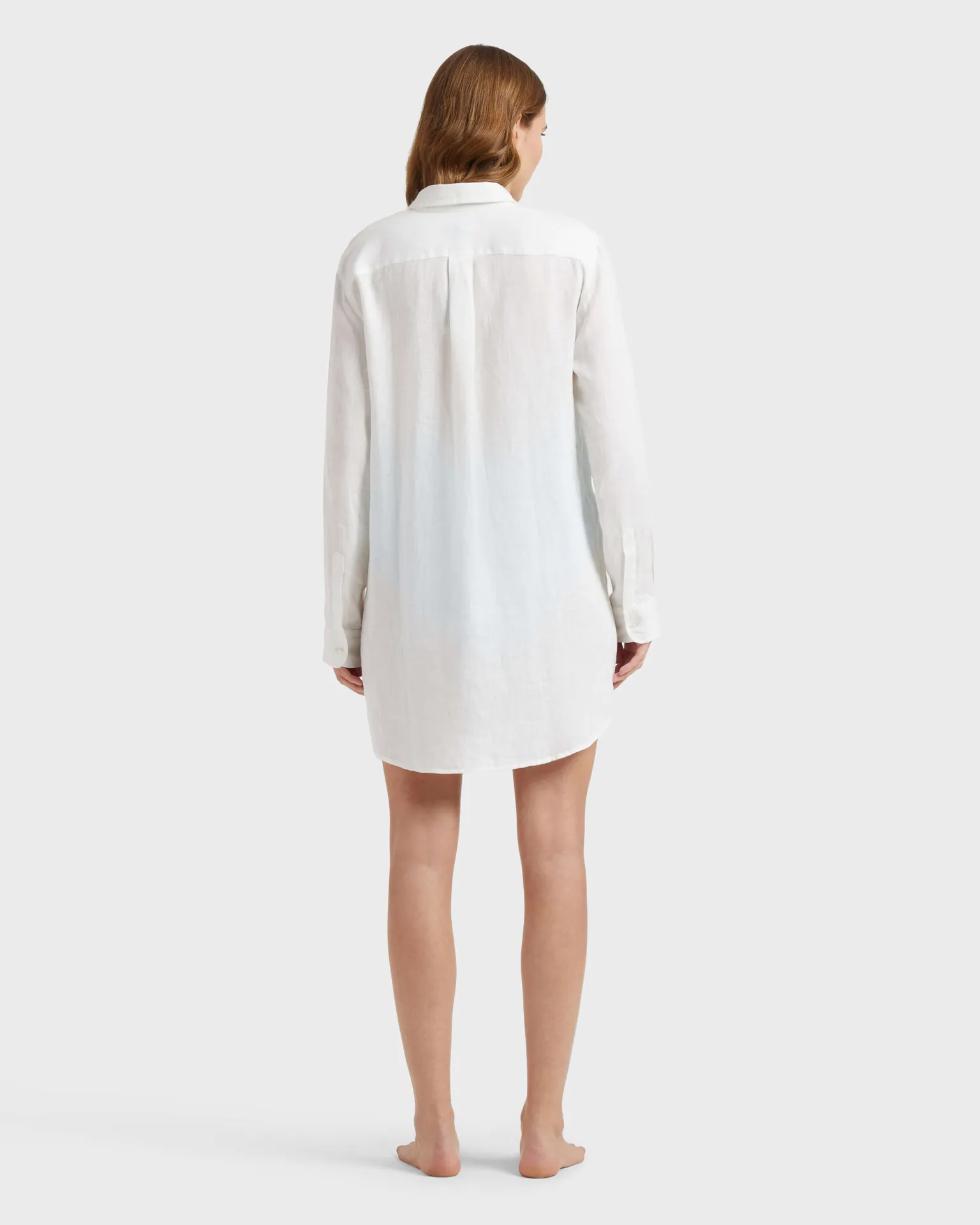 Vilebrequin - Solid Hemdkleid Aus Leinen Für Damen - Kleid Im Hemd-stil - Fragance - Weiss - Größe S – Bild 4