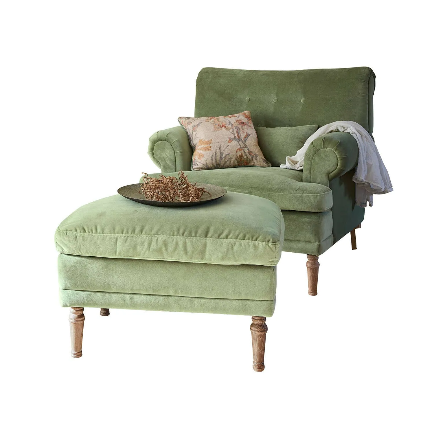 Sessel mit Hocker Éclat Émeraude – Bild 3