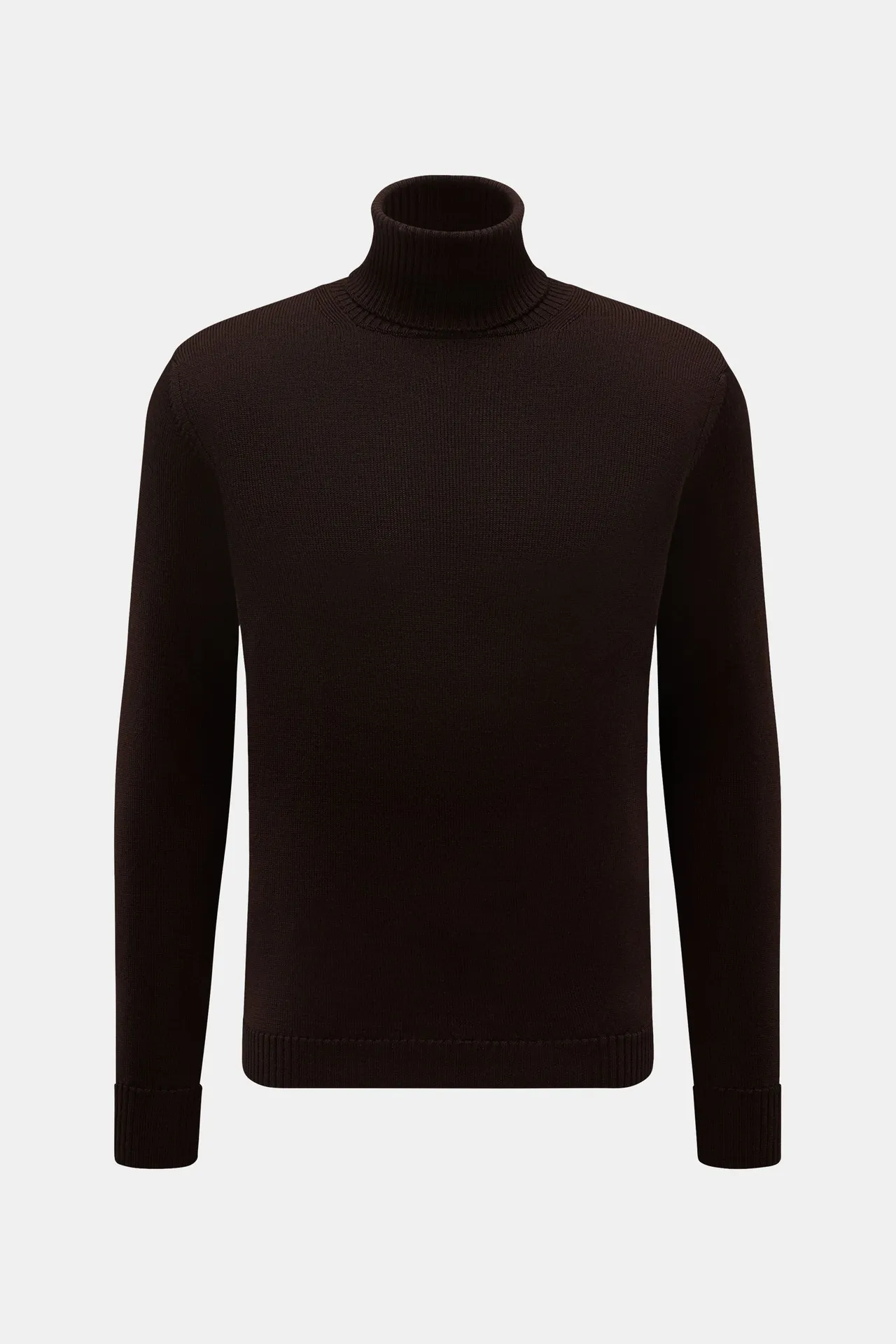 B.F. Knitwear - Herren - Merino Rollkragenpullover dunkelbraun B.F. Knitwear - Herren - Merino Rollkragenpullover dunkelbraun
