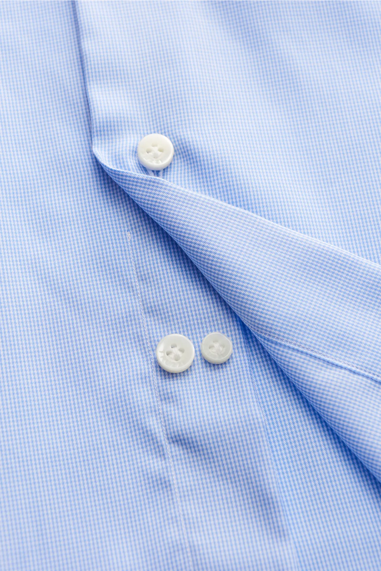 Truzzi - Herren - Business Hemd Haifisch-Kragen 'Napoli Busto' hellblau/weiß kariert – Bild 4