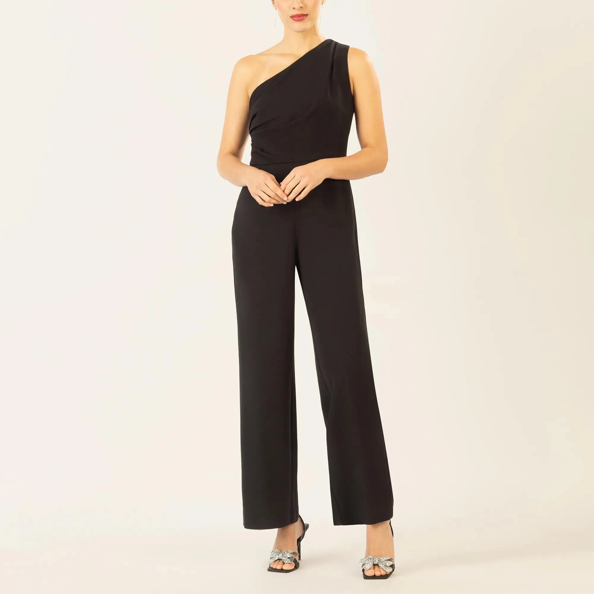 Apart - One-Shoulder Overall - Größe 46 - schwarz – Bild 4