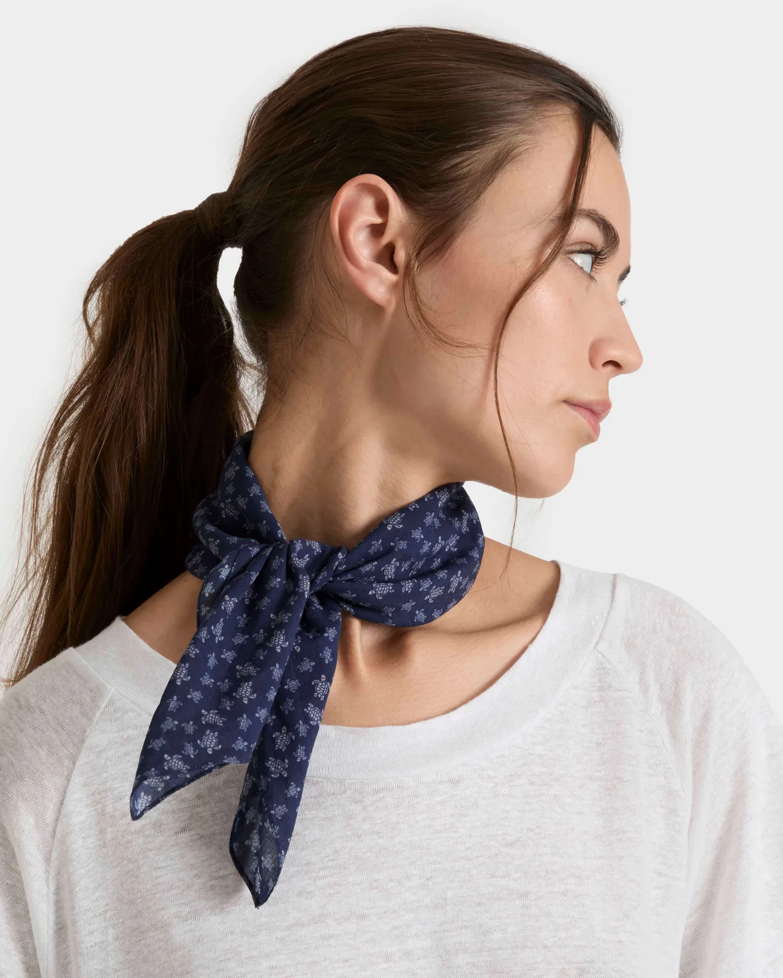 Vilebrequin - Micro Ronde Des Tortues Schal Aus Baumwollvoile - Halstuch - Bandano - Violett - Größe OSFA – Bild 3