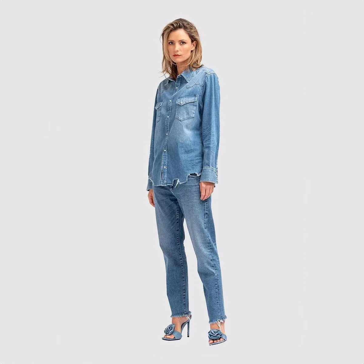 True Religion - BOYFRIEND LIV - Größe 25 - blau – Bild 4