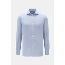 Borrelli - Herren - Flanellhemd %27Ettore%27 Haifisch-Kragen hellblau meliert Borrelli - Herren - Flanellhemd %27Ettore%27 Haifisch-Kragen hellblau meliert