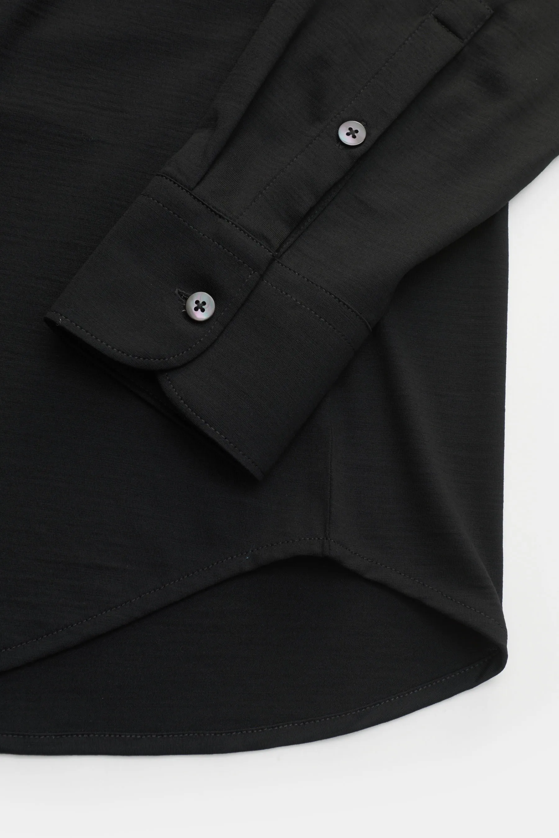 Stefan Brandt - Herren - Jersey-Hemd 'Otis' Haifisch-Kragen schwarz – Bild 3