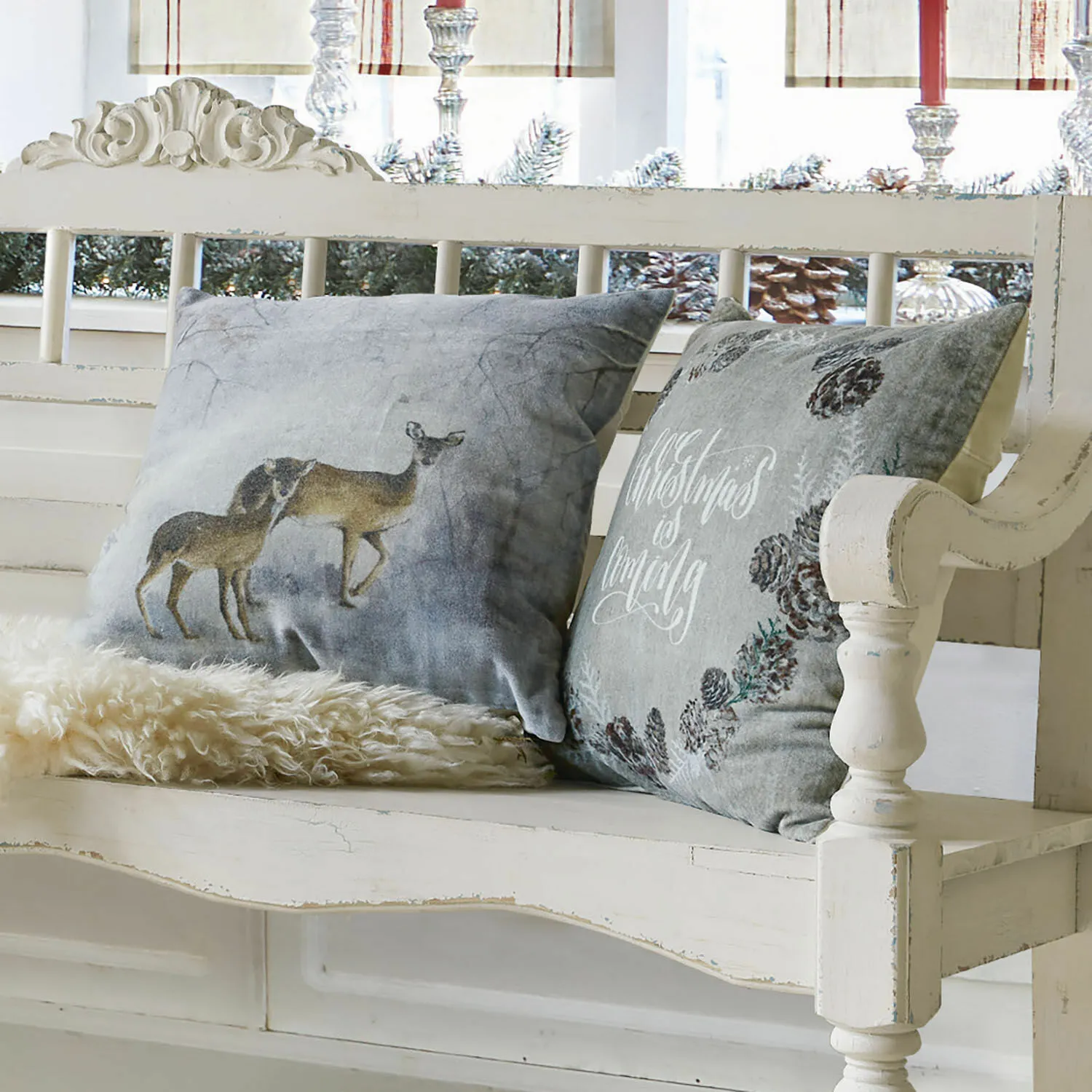 Kissenhülle 2er Set Christmas is coming – Bild 2