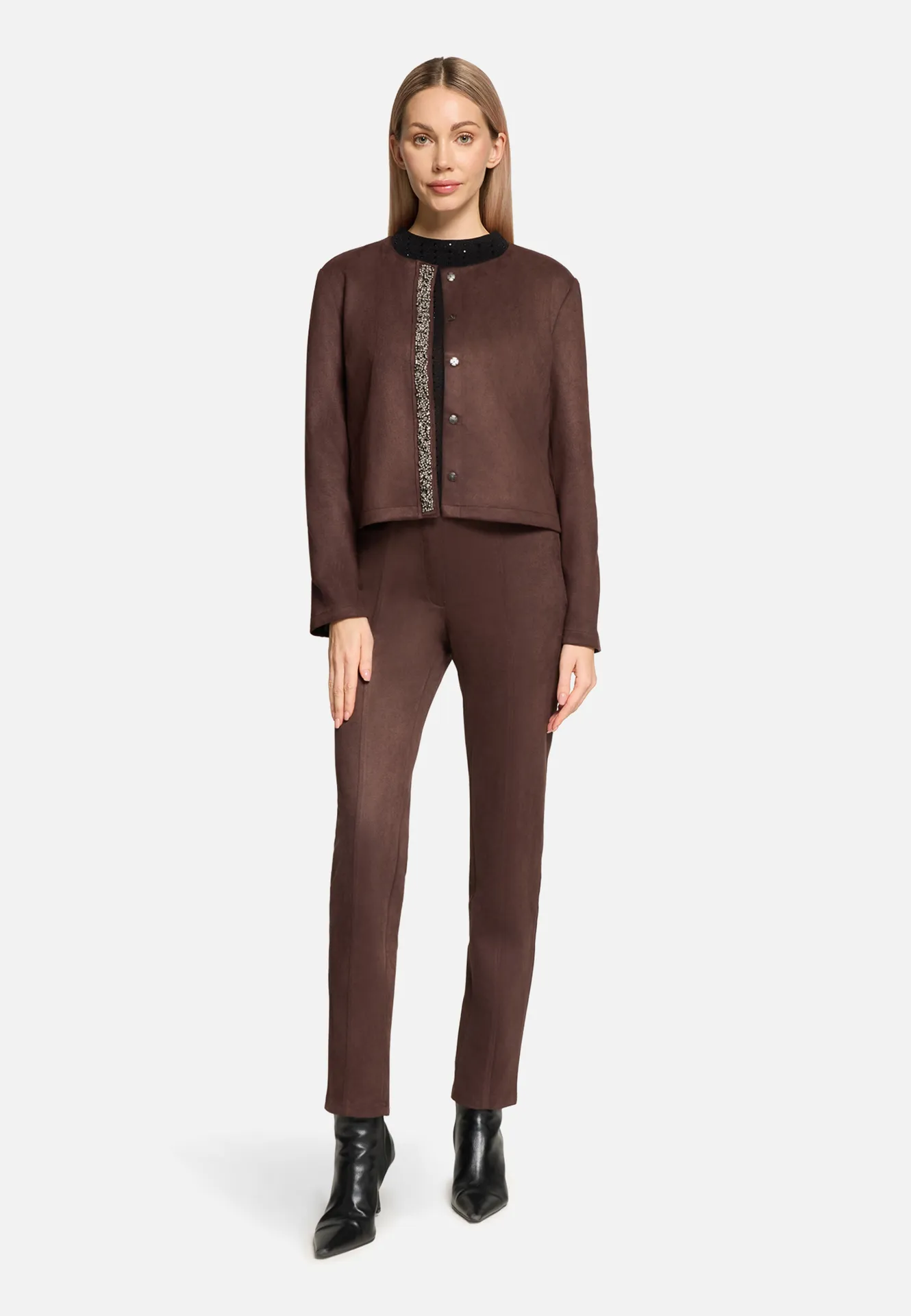 Blazer-Jacke mit aufgesetzten Taschen – Bild 2