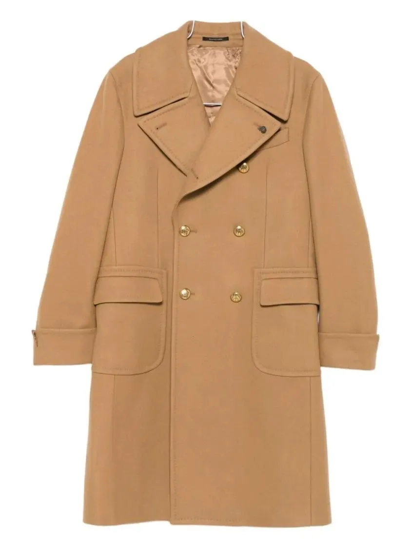 Gabriele Pasini - Double-Breasted Camel Coat - Größe 50 - beige Gabriele Pasini - Double-Breasted Camel Coat - Größe 50 - beige