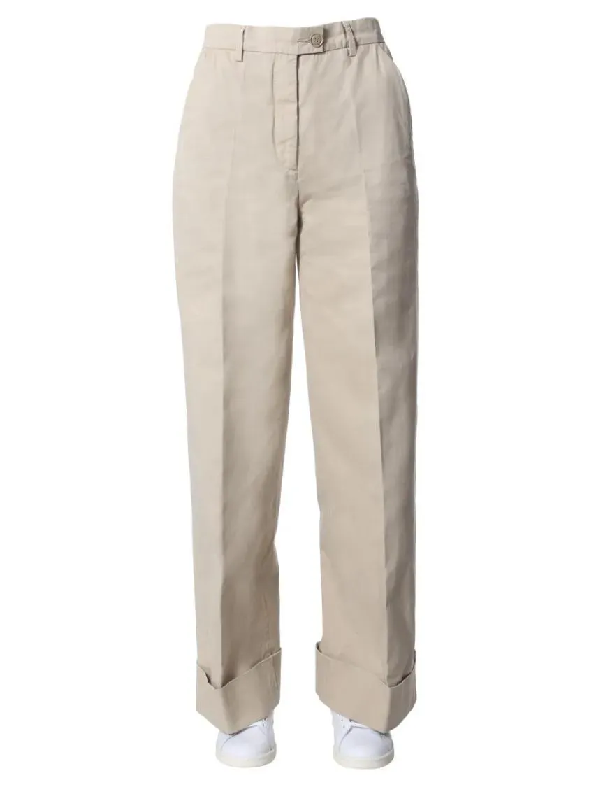 Aspesi - Relaxed Fit Wide Leg Pants - Größe 38 - beige Aspesi - Relaxed Fit Wide Leg Pants - Größe 38 - beige