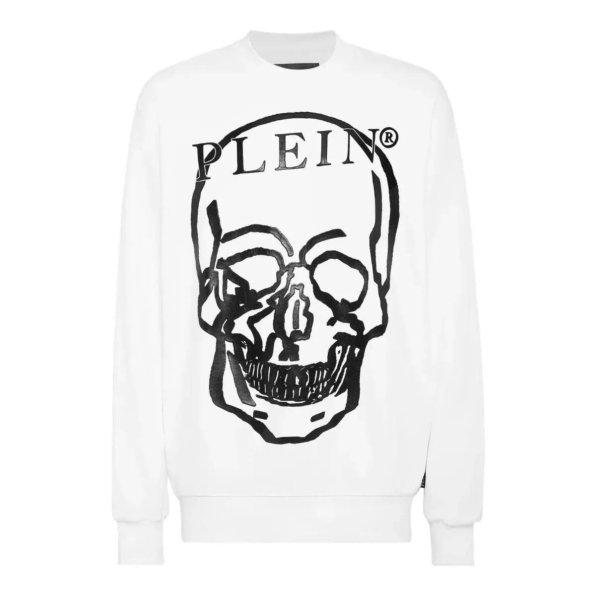 Philipp Plein - Sweatshirt Skull And Plein - Größe XS - weiß Philipp Plein - Sweatshirt Skull And Plein - Größe XS - weiß