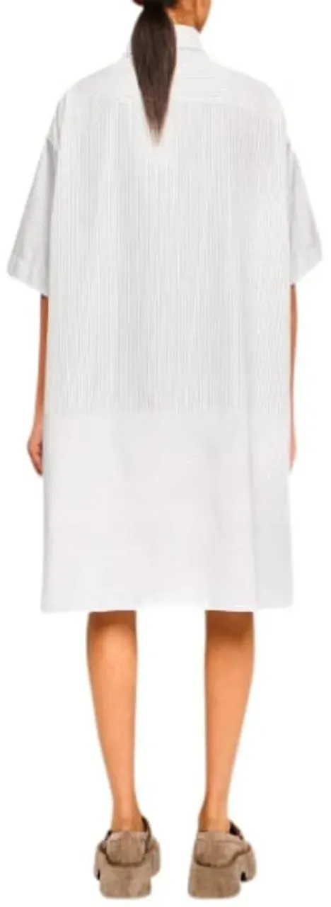 J.W.Anderson - Short Sleeve Step Hem Shirt Dress Grey/white - Größe UK 10 - weiß – Bild 2