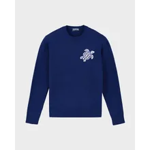 Vilebrequin - Turtle Rundhalspullover Aus Baumwolle Und Kaschmir Für Herren - Pullover - Rayol - Blau - Größe XL Vilebrequin - Turtle Rundhalspullover Aus Baumwolle Und Kaschmir Für Herren - Pullover - Rayol - Blau - Größe XL