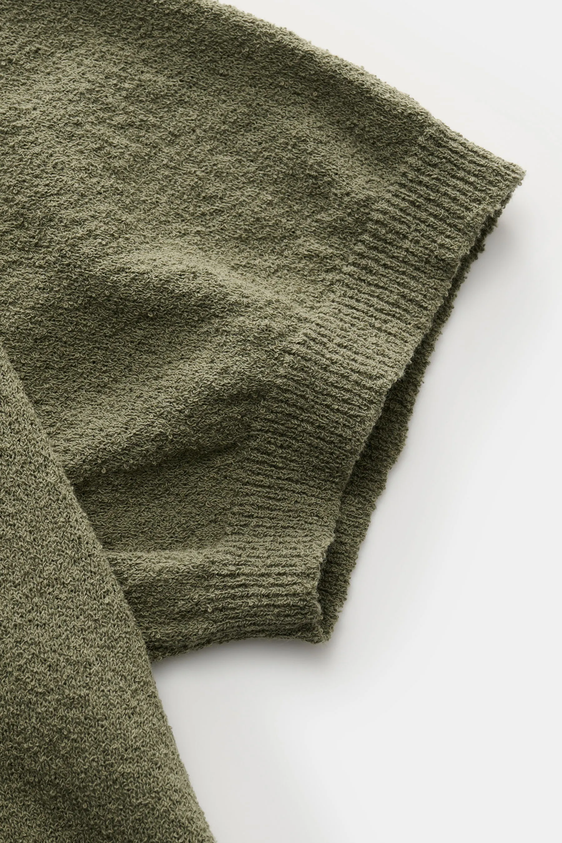 Drumohr - Herren - Kurzarm-Strickpolo graugrün – Bild 4