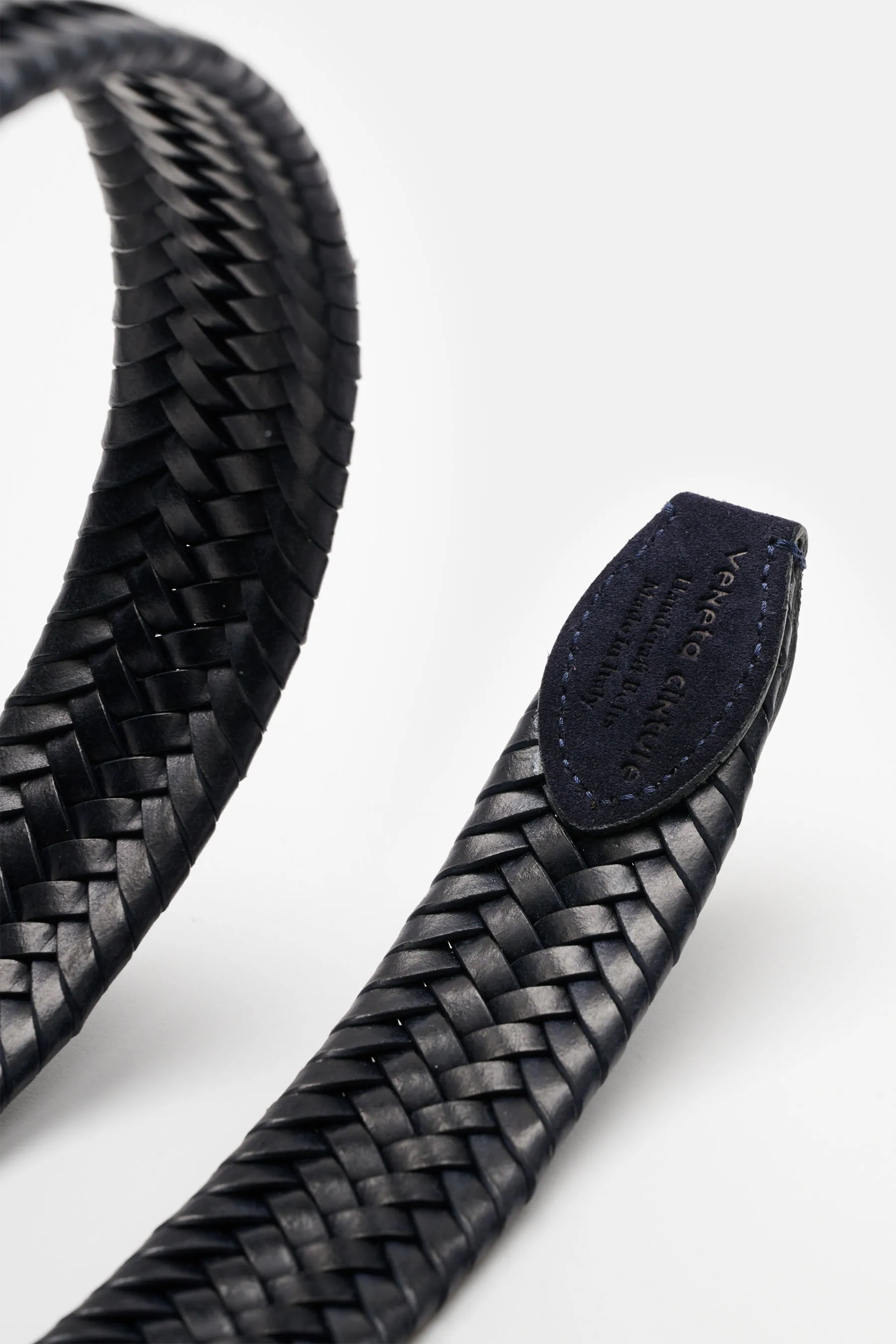 Veneta Cinture - Herren - Flechtgürtel navy – Bild 4