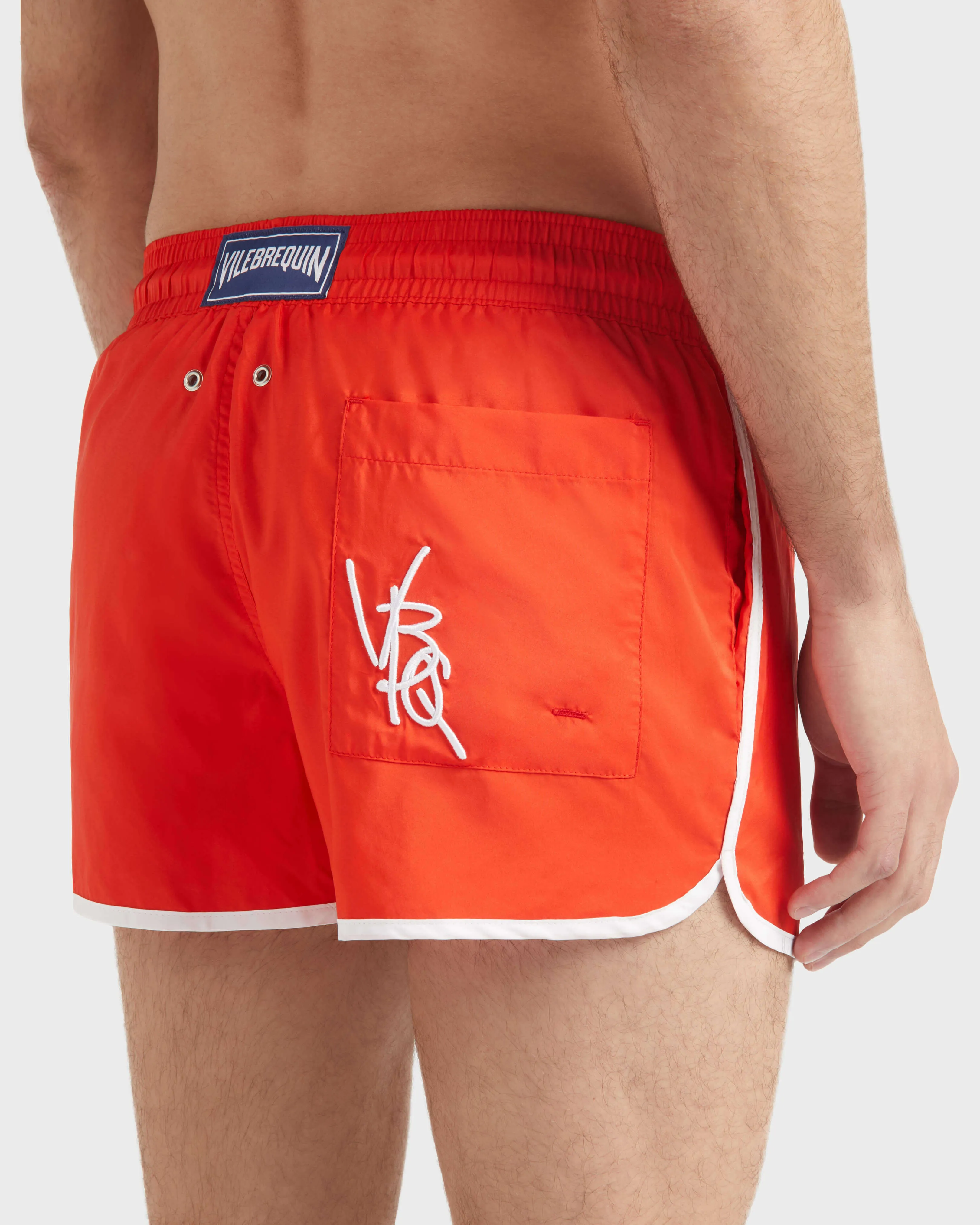 Vilebrequin - Ultraleichte Kurze Vbq Line Badeshorts Für Herren - Bademode - Meno - Rot - Größe XXL – Bild 6