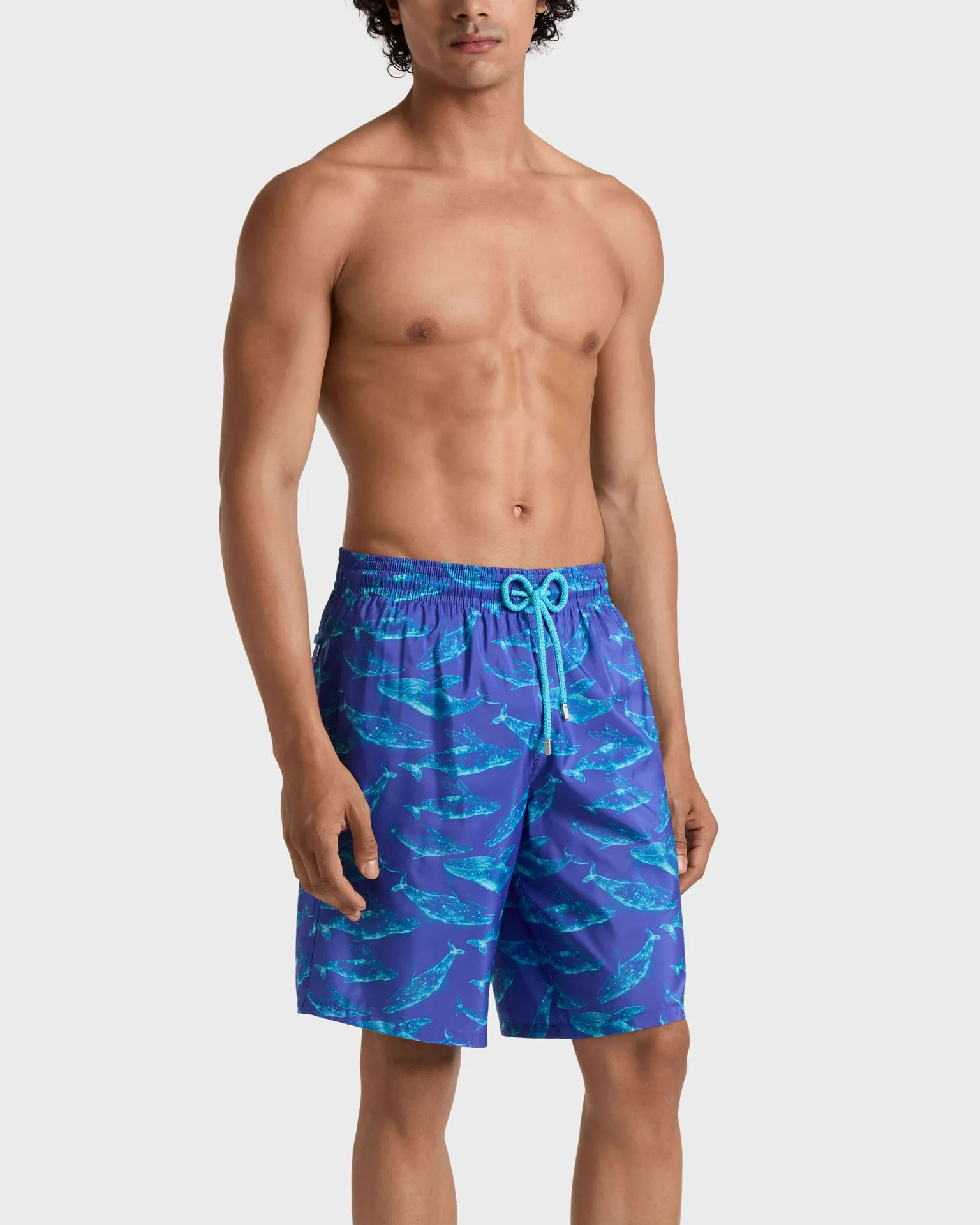 Vilebrequin - Lange, Ultraleichte Und Verstaubare Sparkling Whales Badeshorts Für Herren - Bademode - Okohina - Blau - Größe M – Bild 3