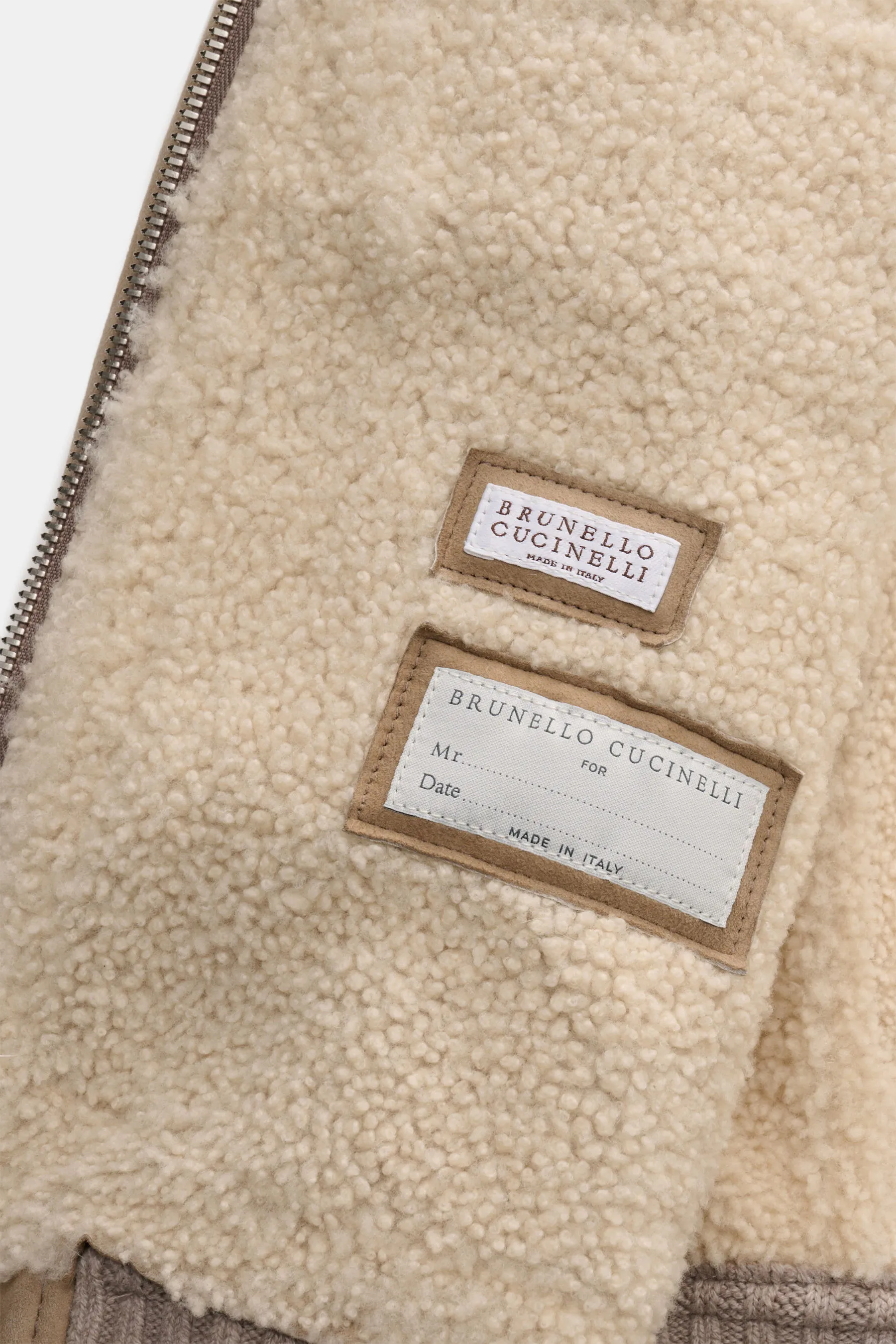 Brunello Cucinelli - Herren - Lammfell-Blouson beige – Bild 6