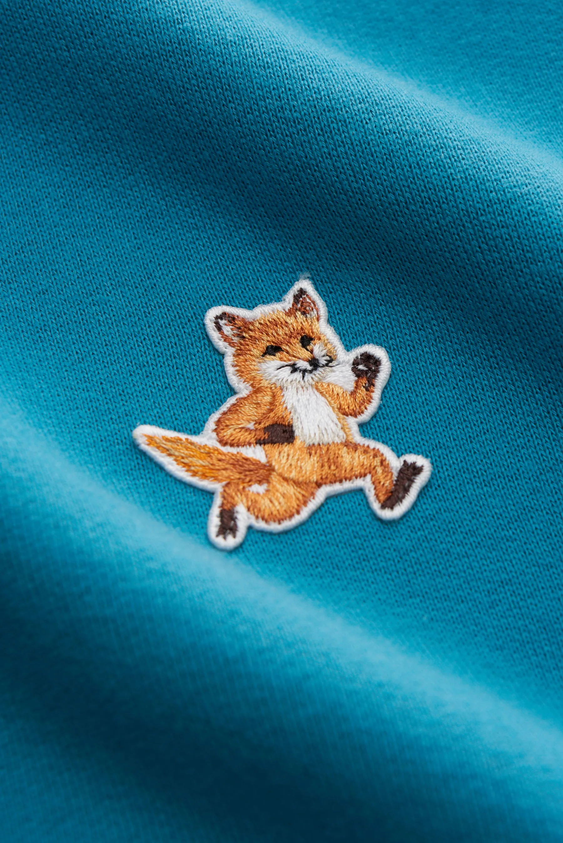 Maison Kitsuné - Herren - Sweatshirt 'Speedy Fox' türkis – Bild 4