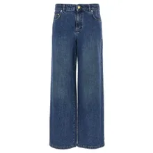Moschino - Wide-Leg Denim Jeans With Teddy Button Closure - Größe 38 - blau Moschino - Wide-Leg Denim Jeans With Teddy Button Closure - Größe 38 - blau