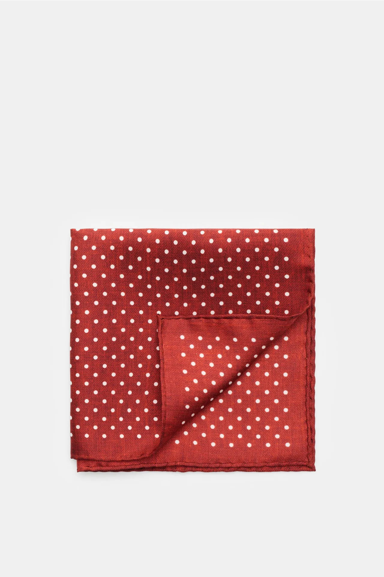 Rosi Collection - Herren - Seiden-Einstecktuch dunkelrot gepunktet Rosi Collection - Herren - Seiden-Einstecktuch dunkelrot gepunktet