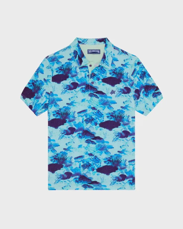 Vilebrequin - Coral Reef Polohemd Aus Frottee Für Herren - Polohemd - Phoenix - Blau - Größe M Vilebrequin - Coral Reef Polohemd Aus Frottee Für Herren - Polohemd - Phoenix - Blau - Größe M