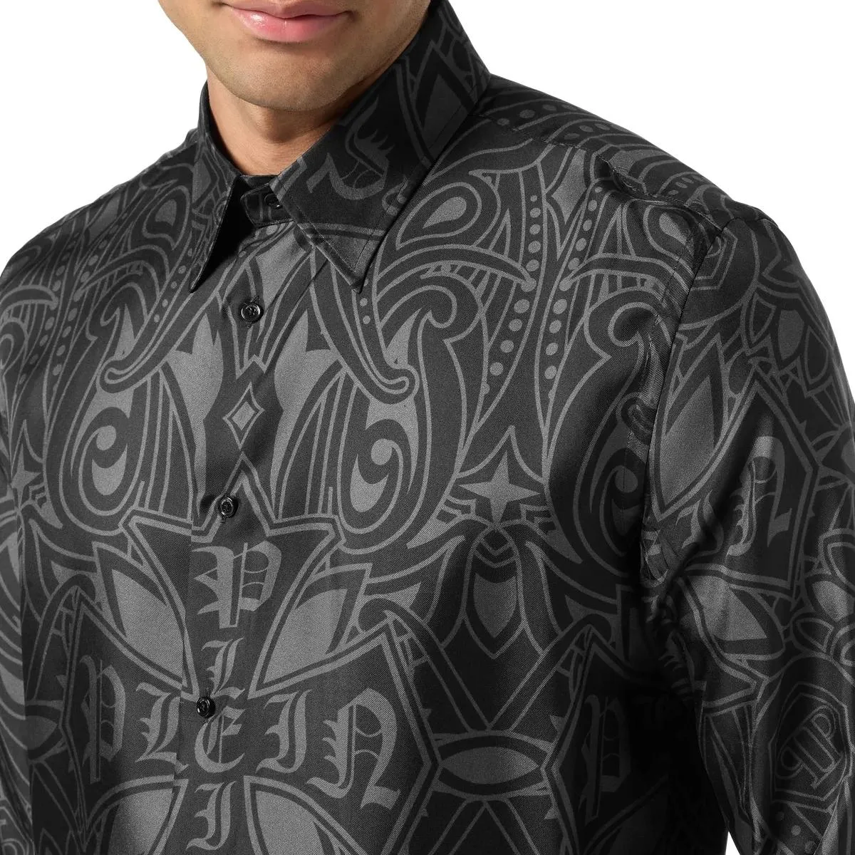Philipp Plein - Hemd Gothic Plein - Größe XL - schwarz – Bild 3