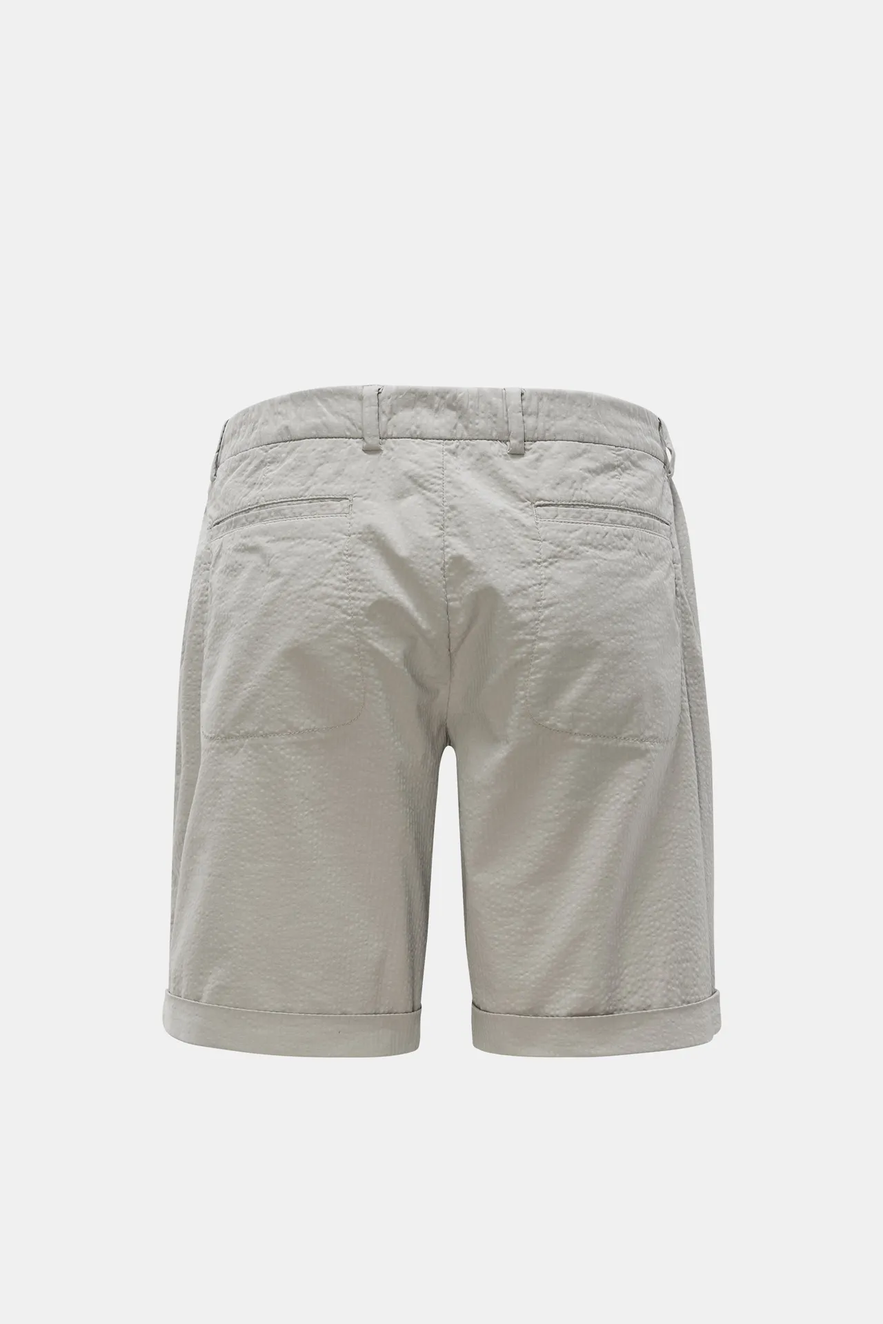 04651/ A trip in a bag - Herren - Seersucker-Bermudas grau – Bild 2