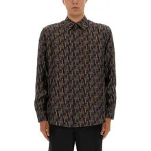 Fendi - Geometric Print Silk Shirt - Größe M - bunt Fendi - Geometric Print Silk Shirt - Größe M - bunt