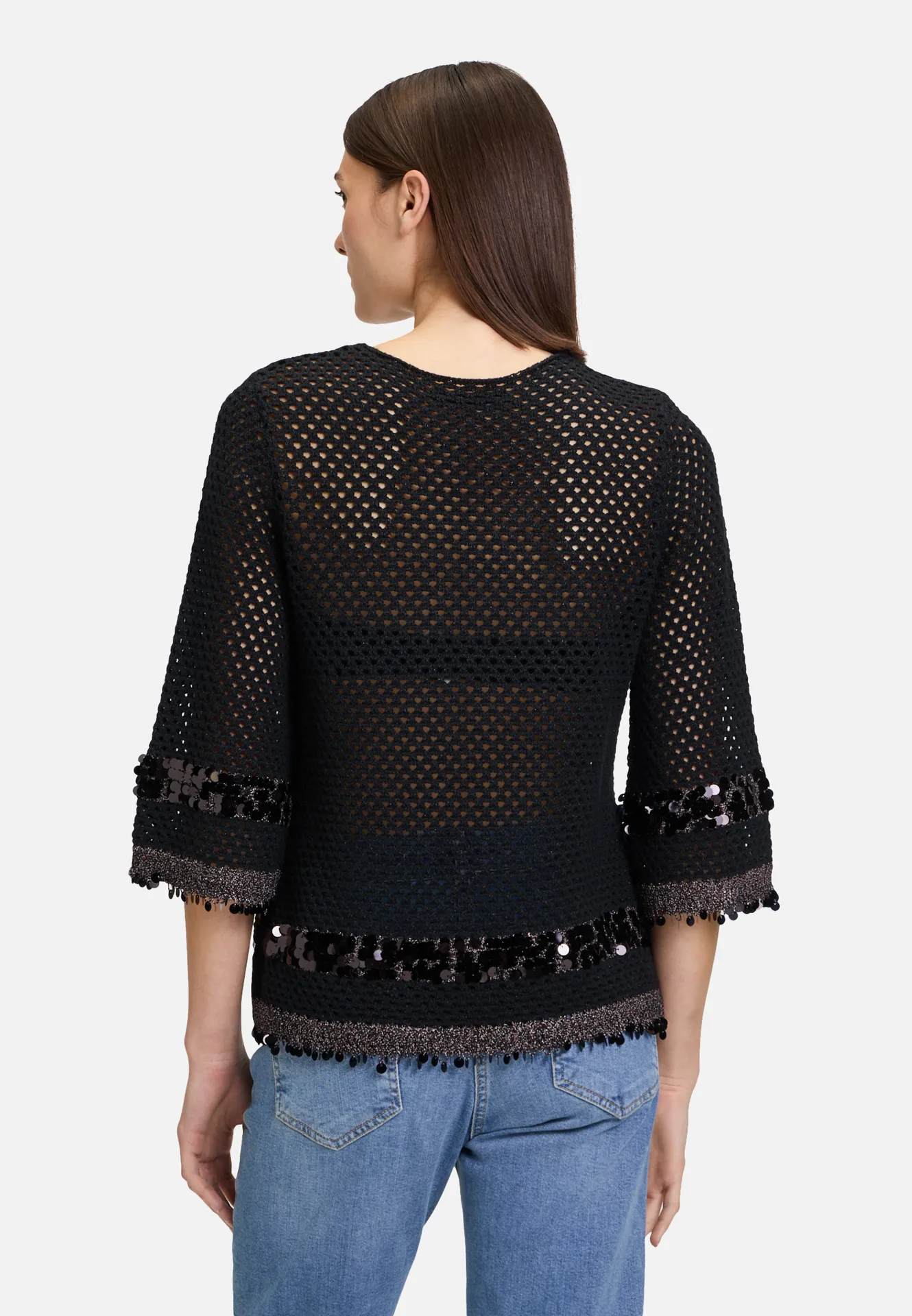 Strickpullover mit Lochmuster Strickpullover mit Lochmuster