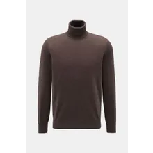 Brunello Cucinelli - Herren - Cashmere Rollkragenpullover graubraun meliert Brunello Cucinelli - Herren - Cashmere Rollkragenpullover graubraun meliert