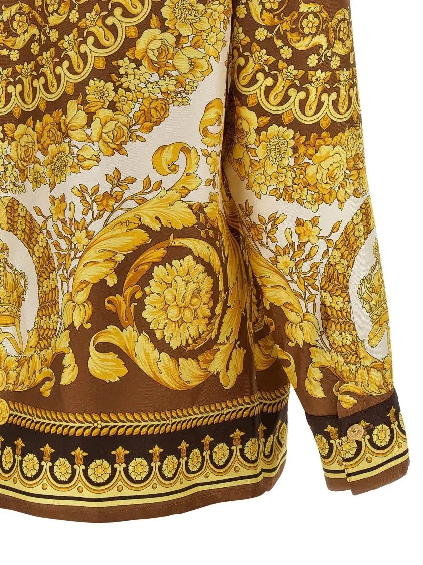 Versace - 'Barocco' Shirt - Größe 38 - braun – Bild 2