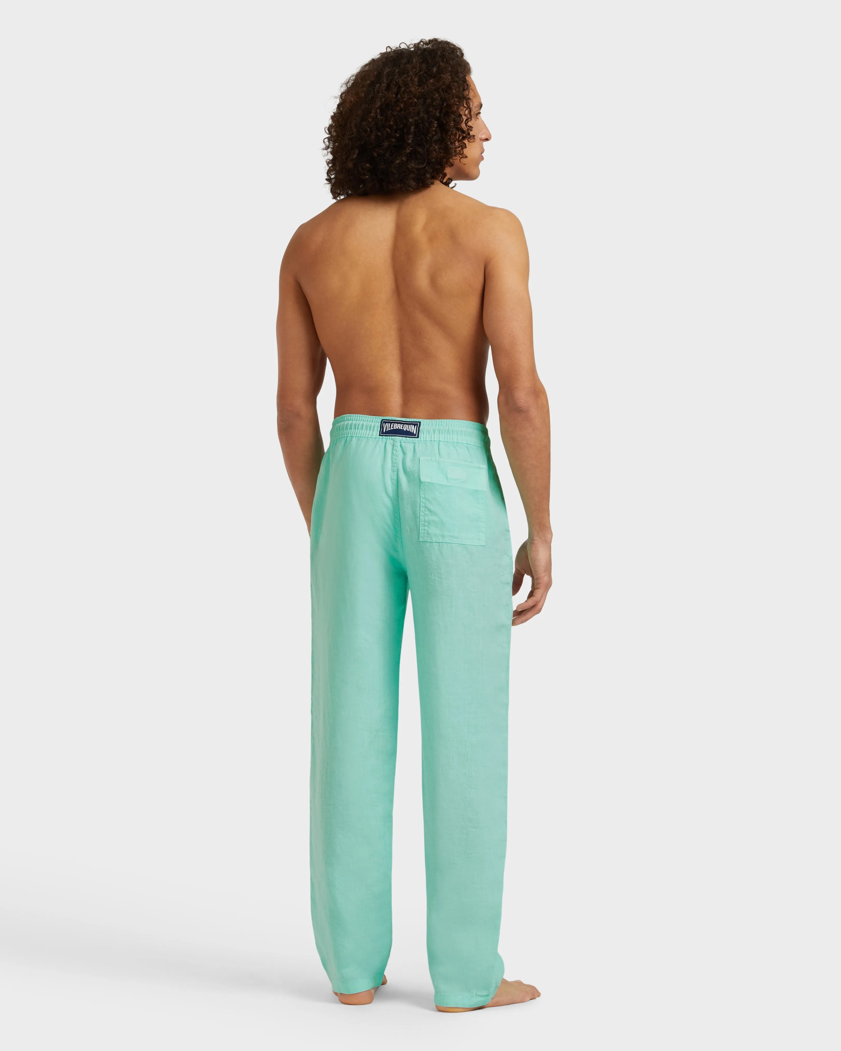 Vilebrequin - Solid Weite Leinenhose Für Herren - Hose - Pacha - Grün - Größe XXL – Bild 4
