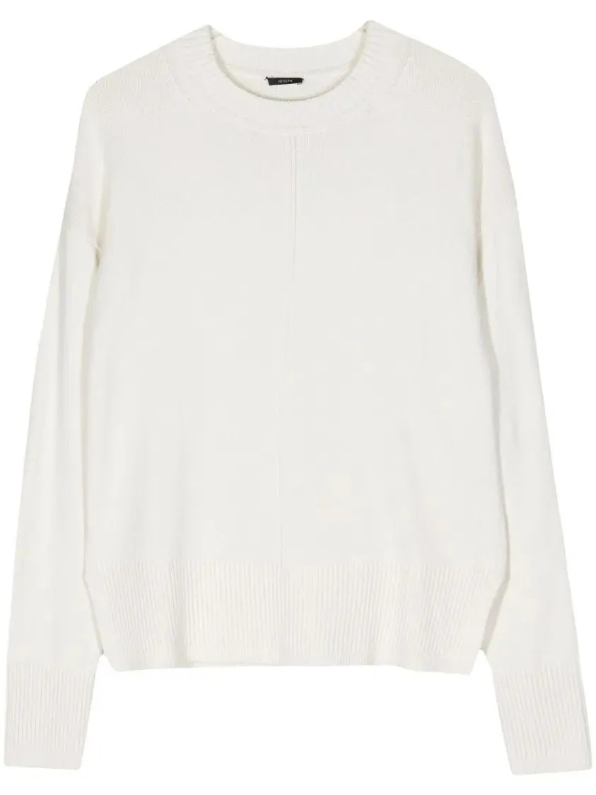 Joseph - Silk-Cashmere Blend Crew Neck Sweater - Größe S - weiß Joseph - Silk-Cashmere Blend Crew Neck Sweater - Größe S - weiß