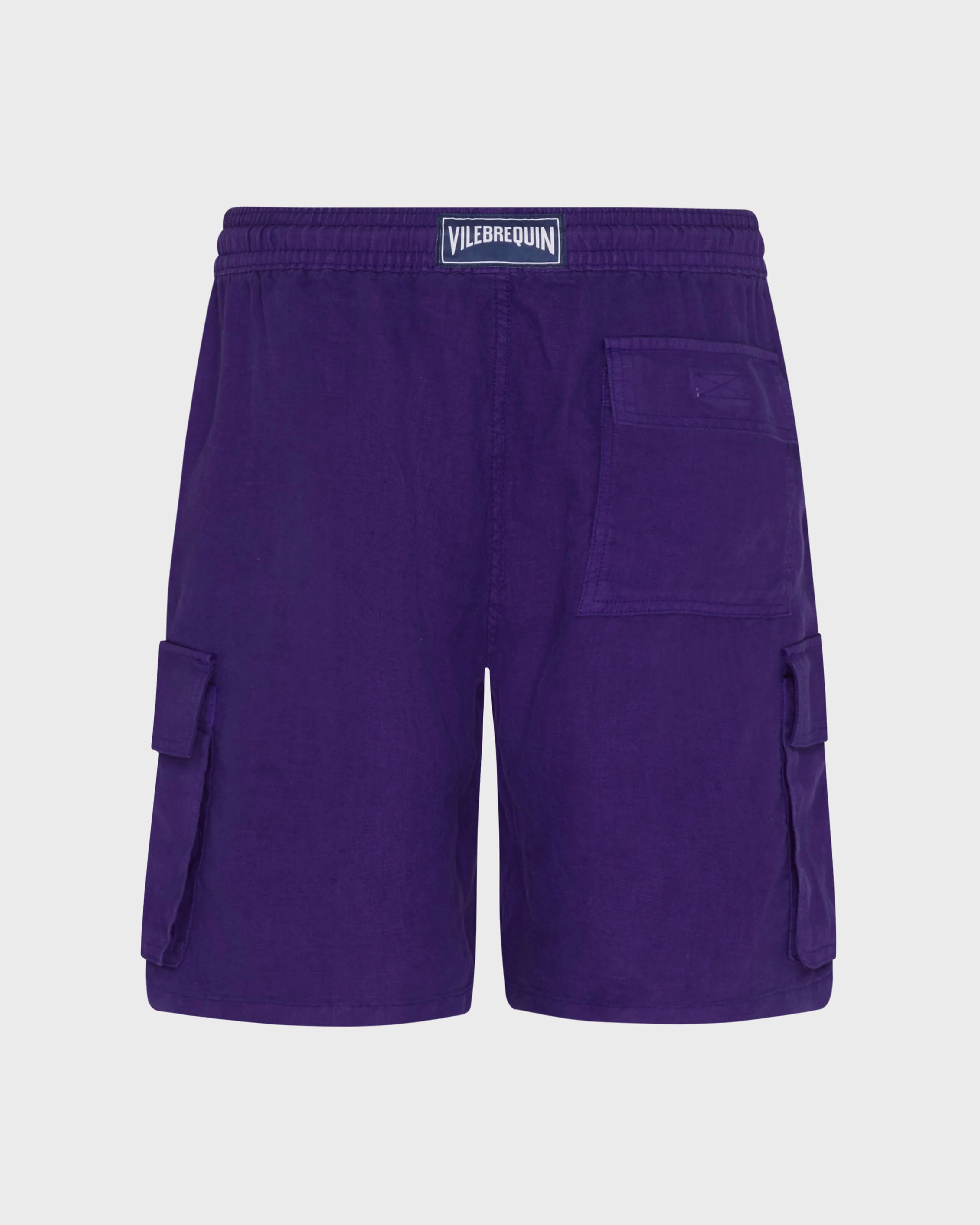 Vilebrequin - Einfarbige Leinen-bermudashorts Mit Cargotaschen Für Herren - Bermuda - Baie - Violett - Größe XXXL – Bild 2