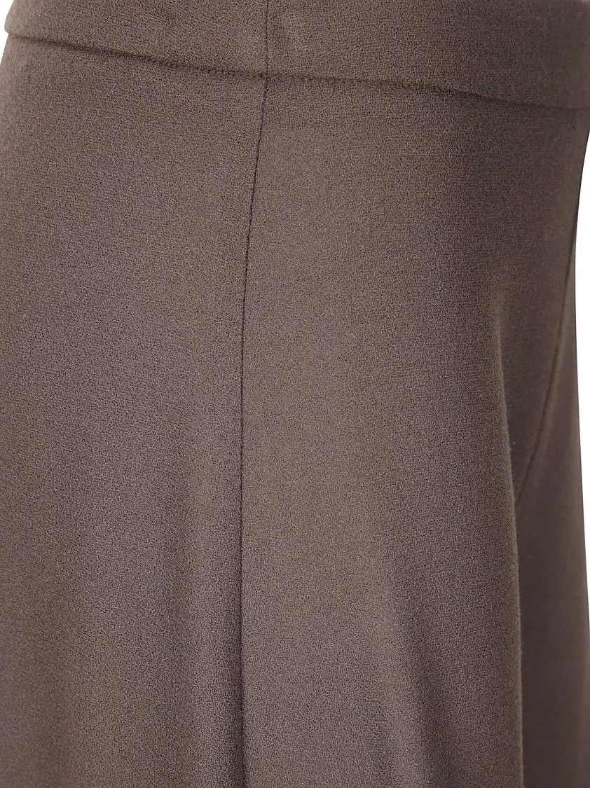 STEFANO MORTARI - Cropped Palazzo Crepe Trousers - Größe 40 - braun – Bild 2