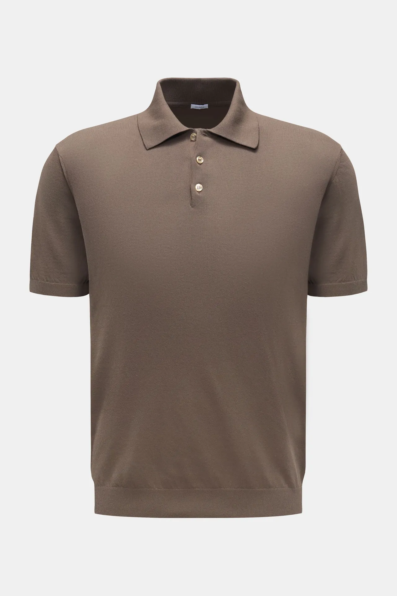 Malo - Herren - Kurzarm-Strickpolo graubraun Malo - Herren - Kurzarm-Strickpolo graubraun