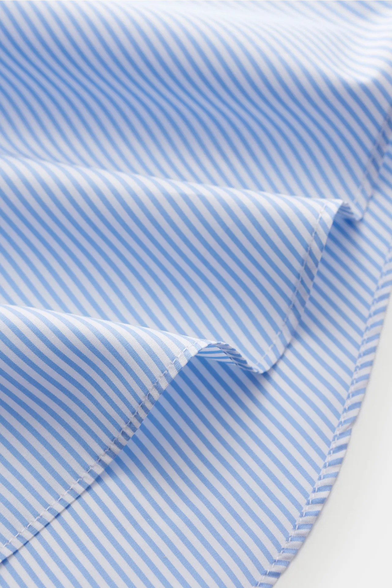 Finamore - Herren - Business Hemd 'Sergio Milano' Haifisch-Kragen hellblau/weiß gestreift – Bild 4